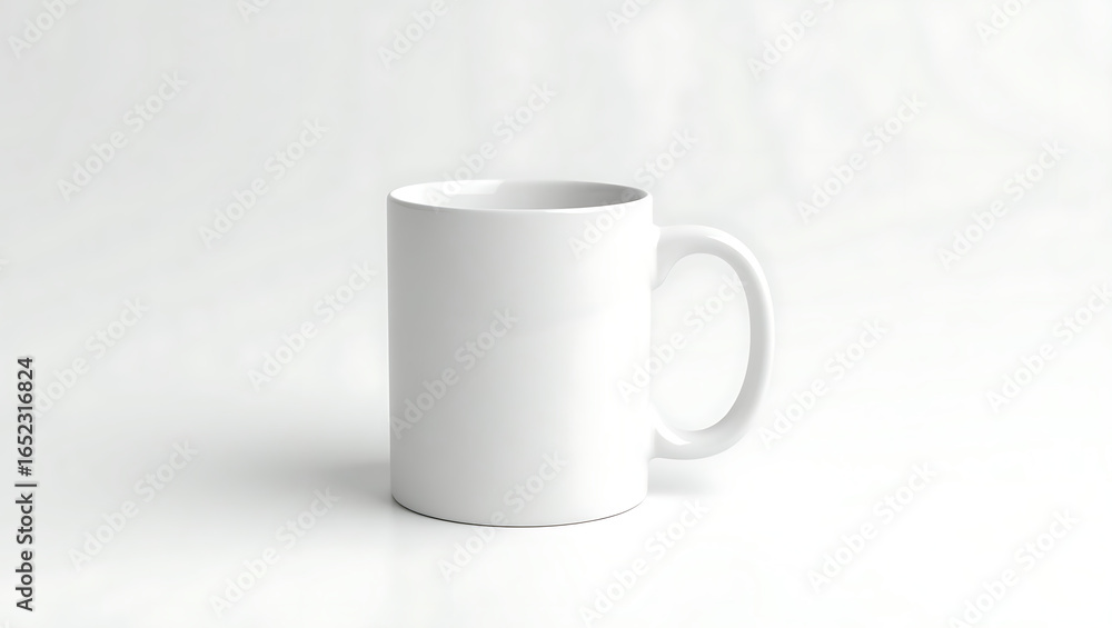 Fototapeta premium Blank White Coffee Mug Mockup