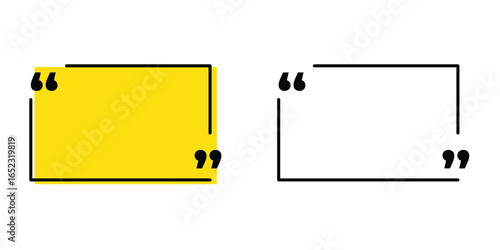  big set of Quote box frame. Quote text in speech bubble. Blank template quote text info design boxes quotation bubble blog quotes symbols. vector illustration Quote box icon