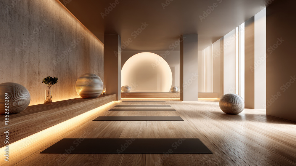 Fototapeta premium Equipment and exercise machines in the fitness center modern gym for sports, fitness and yoga. Healthy lifestyle, life on sports, maintaining a figure in a slim body