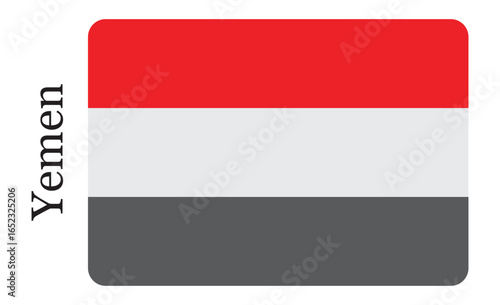 Yemen flag. Flag of Yemen vector page symbol for your web site design Yemen flag logo, app, UI. Yemen flag Vector illustration, EPS10