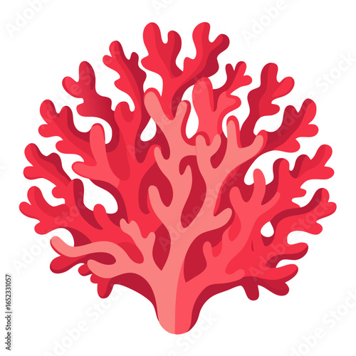  red coral with branching, organic forms, no background vector file.