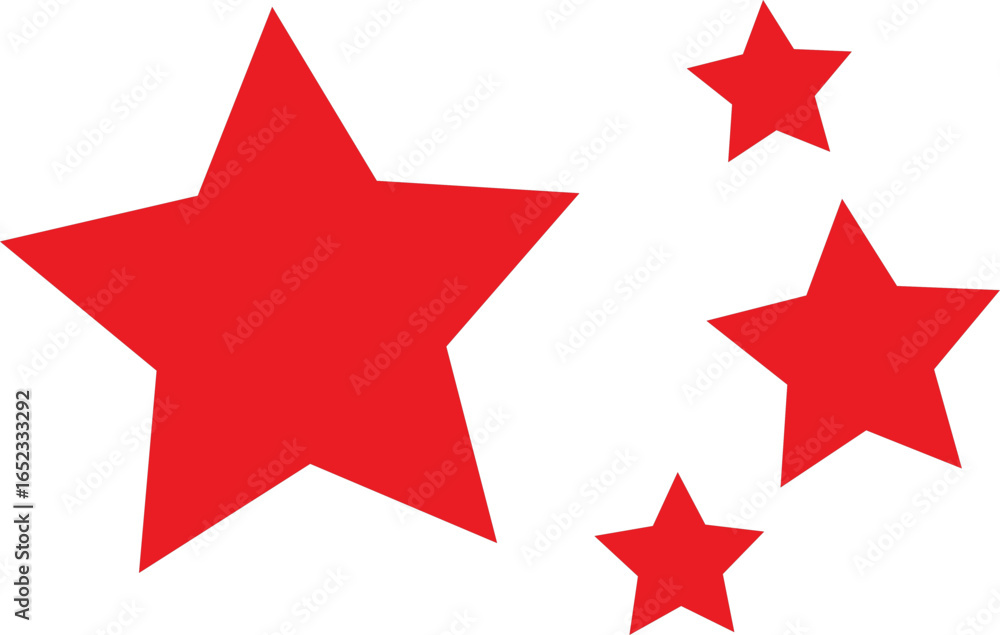 Obraz premium set of red stars