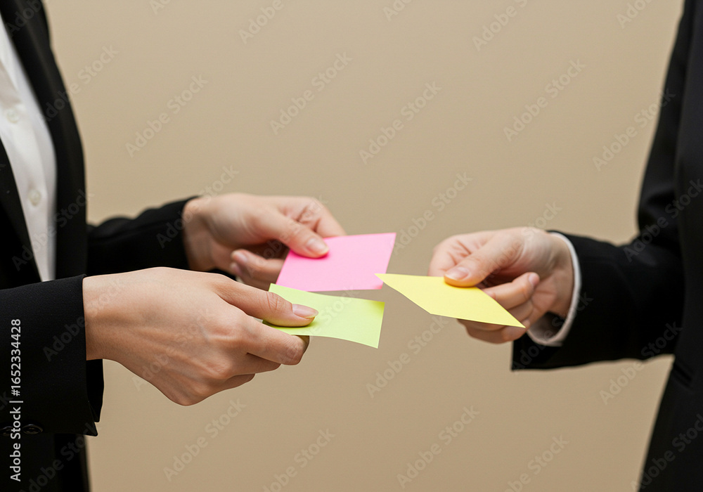 Obraz premium Korean Office Workers in Business Life, Asian Professionals in K-Drama Style Corporate Scenes