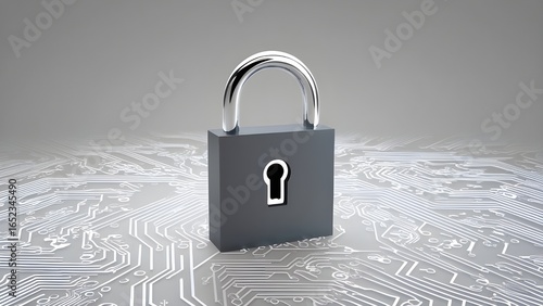 Wallpaper Mural 3D padlock with shield icon isolated on white background, cyber security PNG Torontodigital.ca
