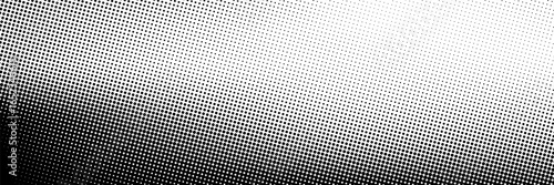 Halftone faded gradient texture. Grunge halftone grit background. White and black sand noise wallpaper. Retro pixilated vector backdrop