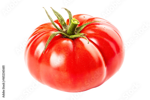 red tomato isolated on white
