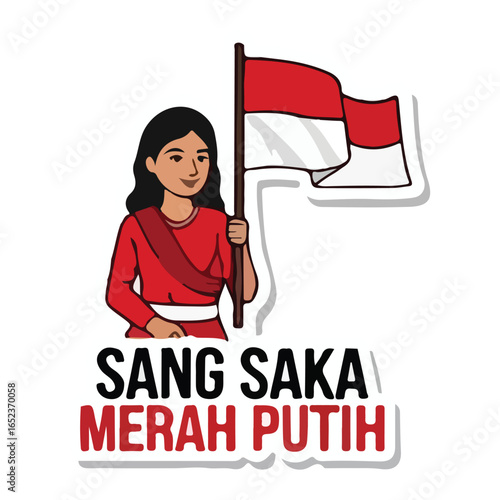 Modern Indonesia Independence Day Illustration