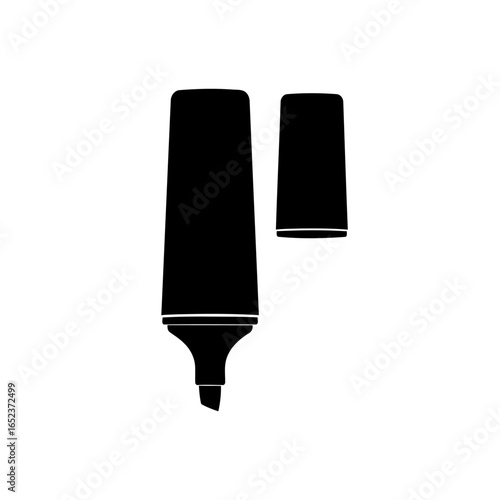 black highlighter marker icon transparent background for design projects