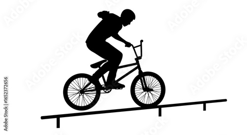 bmx rider silhouette transparent background for action sports design