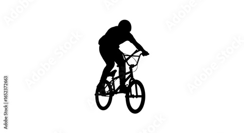 bmx rider silhouette transparent background vector illustration