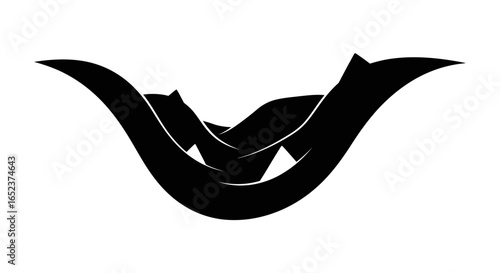 elegant black swirl transparent background vector design
