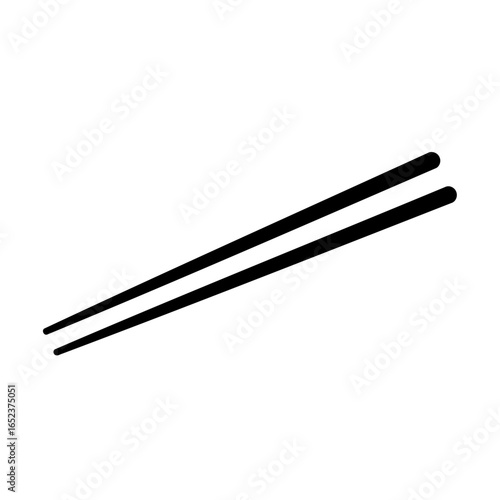 elegant transparent chopsticks vector illustration for asian cuisine design