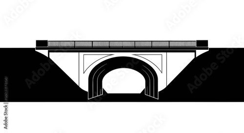 elegant transparent bridge vector architectural design element