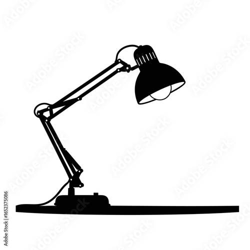 elegant transparent desk lamp vector illustration for design projects