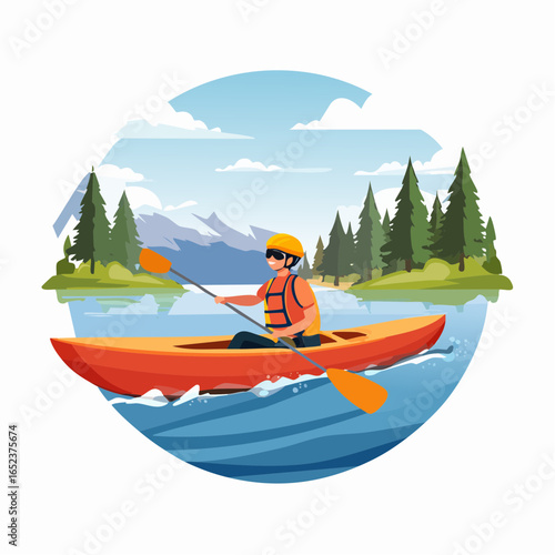 Kayaking on the lake