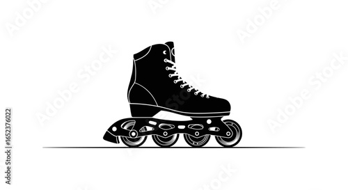 inline skate silhouette transparent background vector for design projects