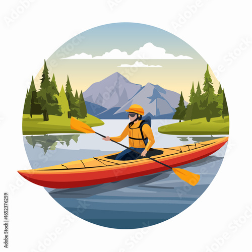 Kayaking on the lake