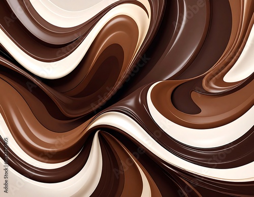 Delicious chocolate swirl background with creamy textures and sweet dessert appeal