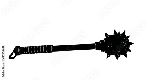 medieval spiked mace transparent background vector illustration