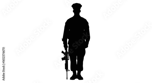 military silhouette transparent background vector for design projects