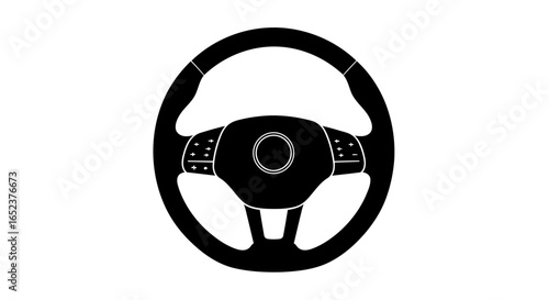 modern car steering wheel transparent background vector illustration