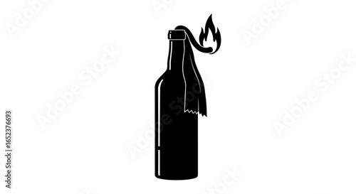 molotov cocktail transparent background vector illustration for design projects