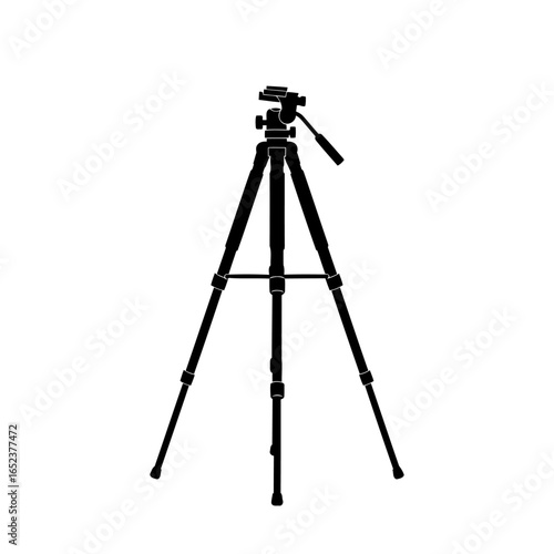 professional camera tripod transparent background isolated vector illustration