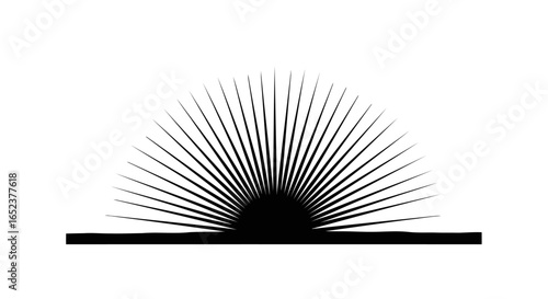 radiant sunrise burst transparent vector illustration for design projects