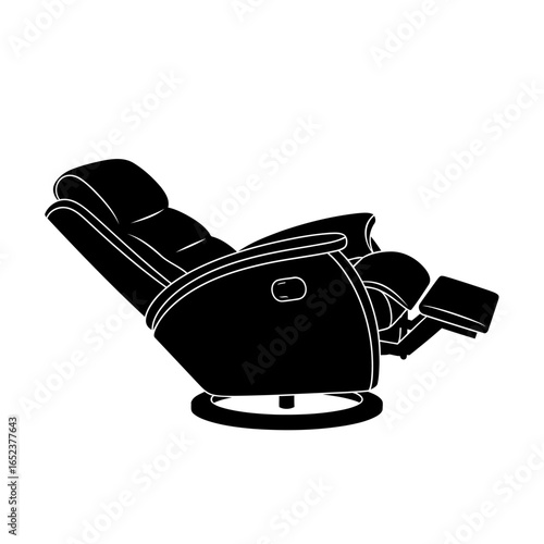 relaxing recliner chair transparent background vector illustration