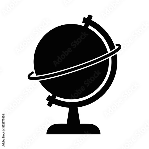 rotating globe icon transparent background vector illustration