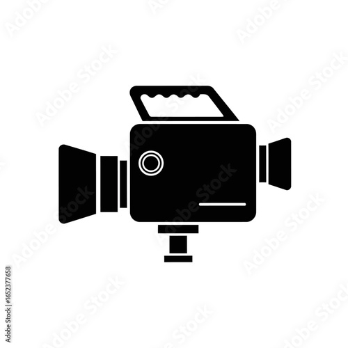 retro video camera icon transparent background for design projects