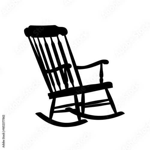 relaxing rocking chair transparent background vector illustration