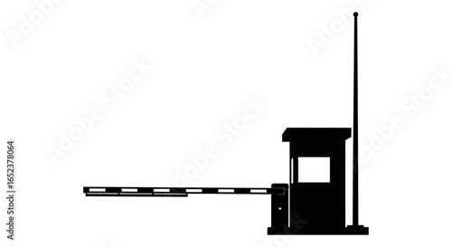 security gate booth transparent background vector illustration