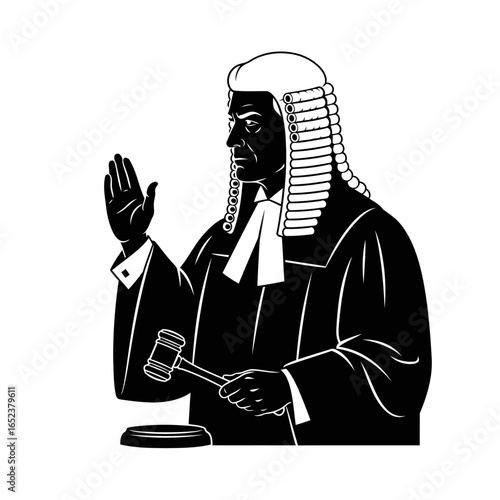 sworn testimony judge silhouette with transparent background