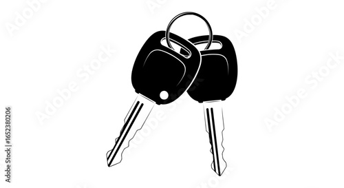 transparent background car keys vector illustration of two keys