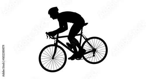 transparent background cyclist silhouette dynamic road bike rider vector