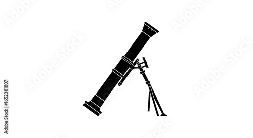 transparent background mortar icon military weapon vector illustration