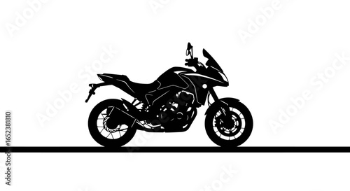 transparent background motorcycle silhouette adventure touring bike design