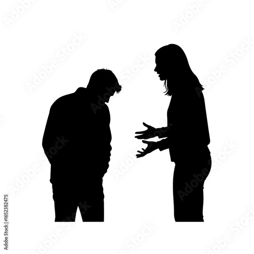 transparent background silhouette couples argument relationship conflict