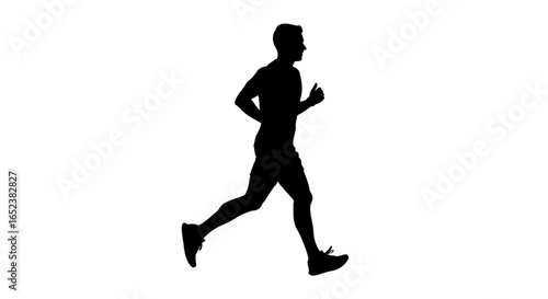 transparent background silhouette of a runner active lifestyle vector illustration