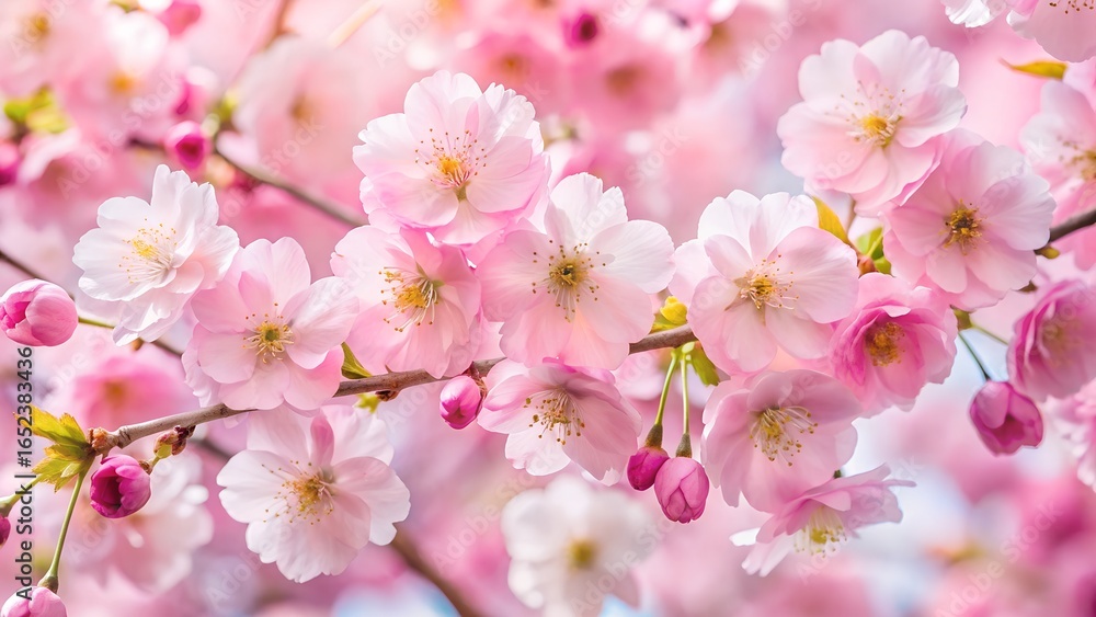 Fototapeta premium Delicate Pink Cherry Blossom Flowers