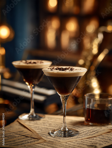 Wallpaper Mural Two espresso martini in a luxury bar Torontodigital.ca