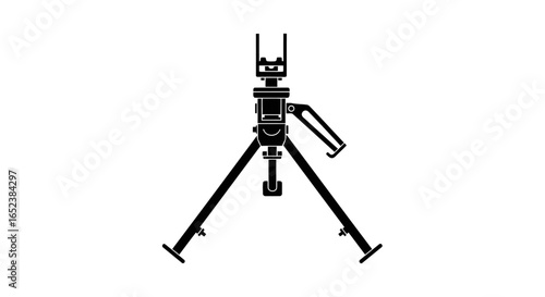 transparent background vector bipod for gun hunting or tactical gear