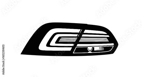 transparent background vector illustration modern car taillight design