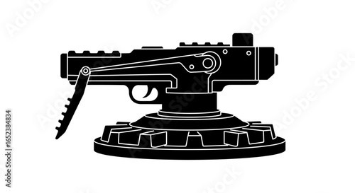 transparent background vector illustration of a military grenade launcher