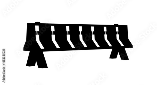 transparent background vector illustration of a roadblock barrier