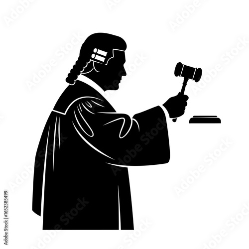 transparent judge silhouette gavel justice legal decision