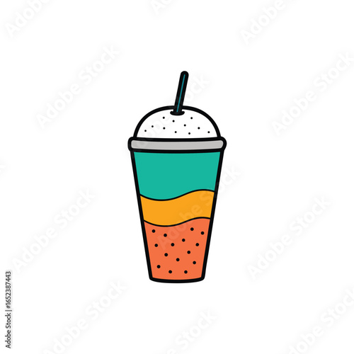 Refreshing chia seed drink with vibrant layered fruit flavors and healthy ingredients