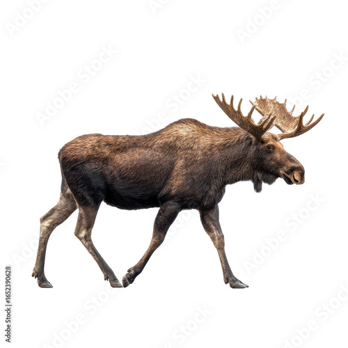 Wallpaper Mural Moose walking through a natural environment during the day showcasing its majestic antlers and strong physique Torontodigital.ca