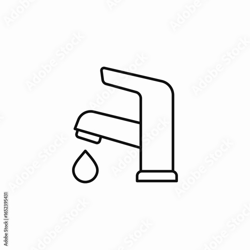 dripping water faucet icon sign vector